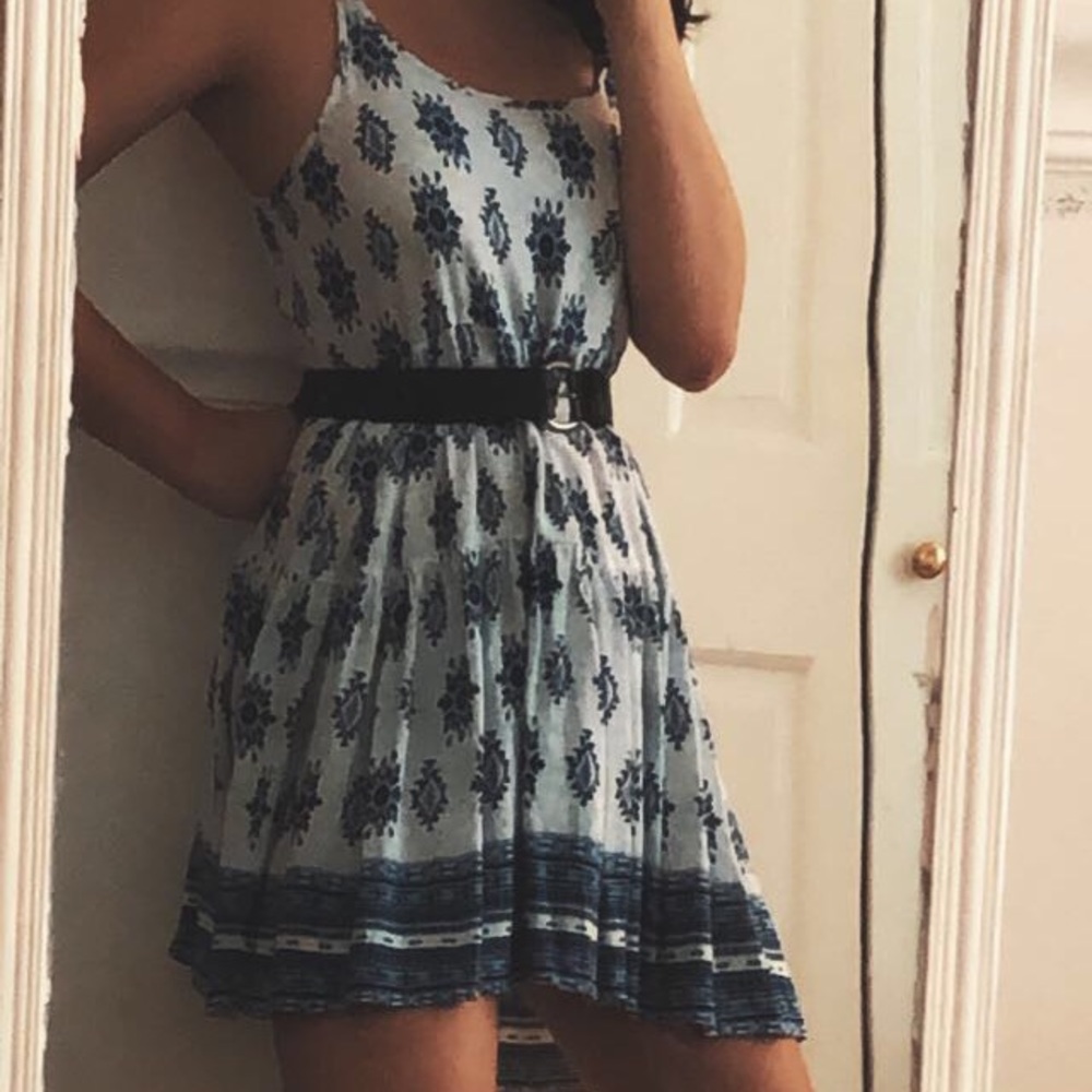 Navy Blue Henna Design dress